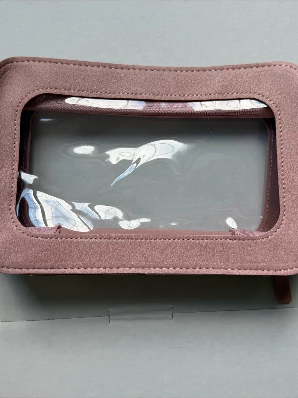 Pink Clear Window Makeup Bag / Pencil & Art Supply Organizer Pouch